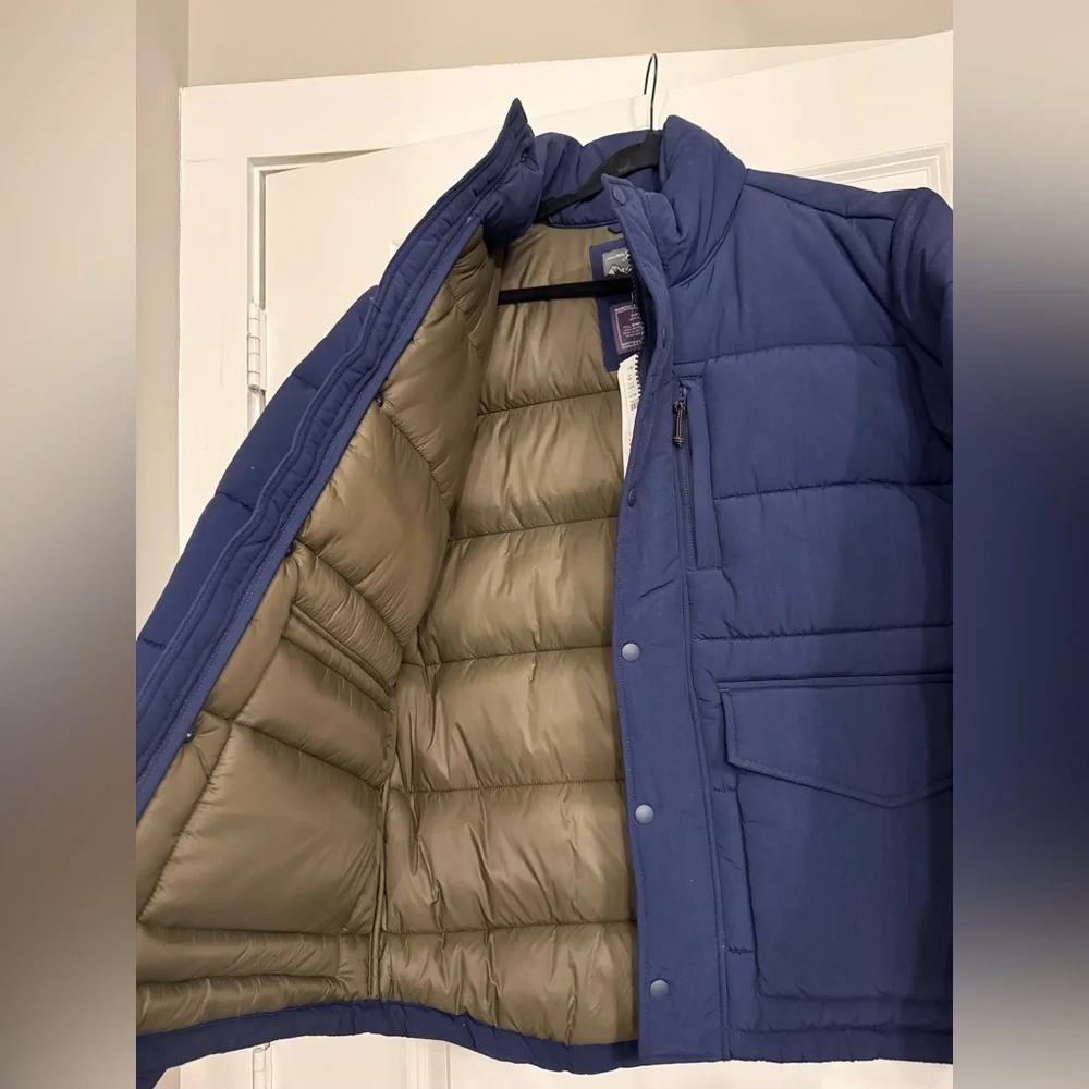 J.Crew Men's Eco Nordic Puffer Jacket w/ PrimaLoft Insulation Navy Sz L NWT